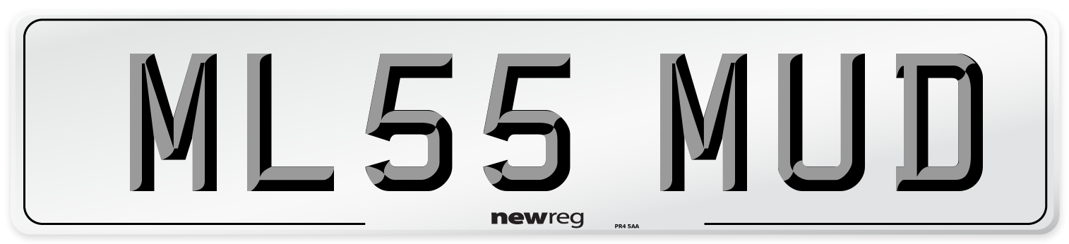 ML55 MUD Number Plate from New Reg